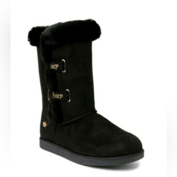 NWT Juicy Couture Black w/Gold -JC Koded Women's Lined  Boot - Picture 1 of 13